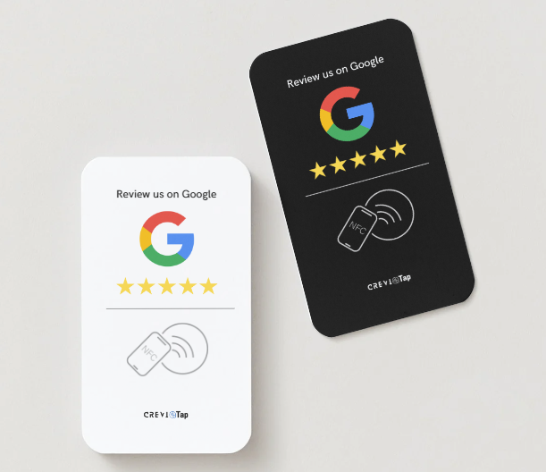 Creviotap NFC Google Review Card - Black